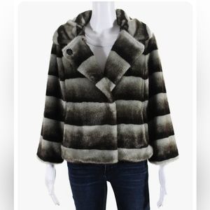 NWT Calvin Klein Faux Chinchilla Fur Jacket